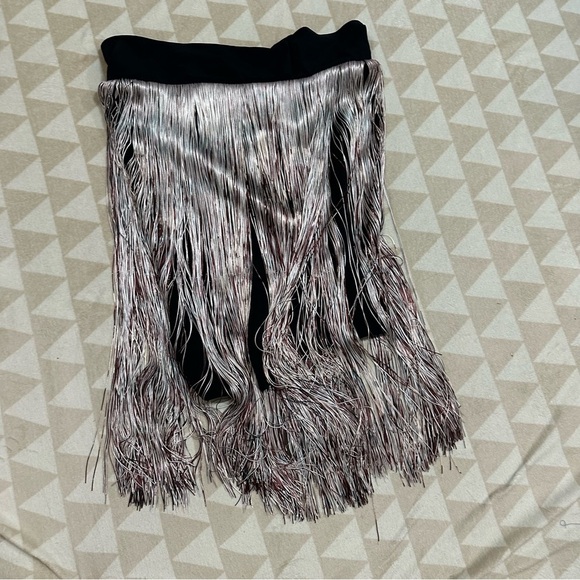 Tanya Taylor fringe sequin midi skirt - Picture 2 of 4